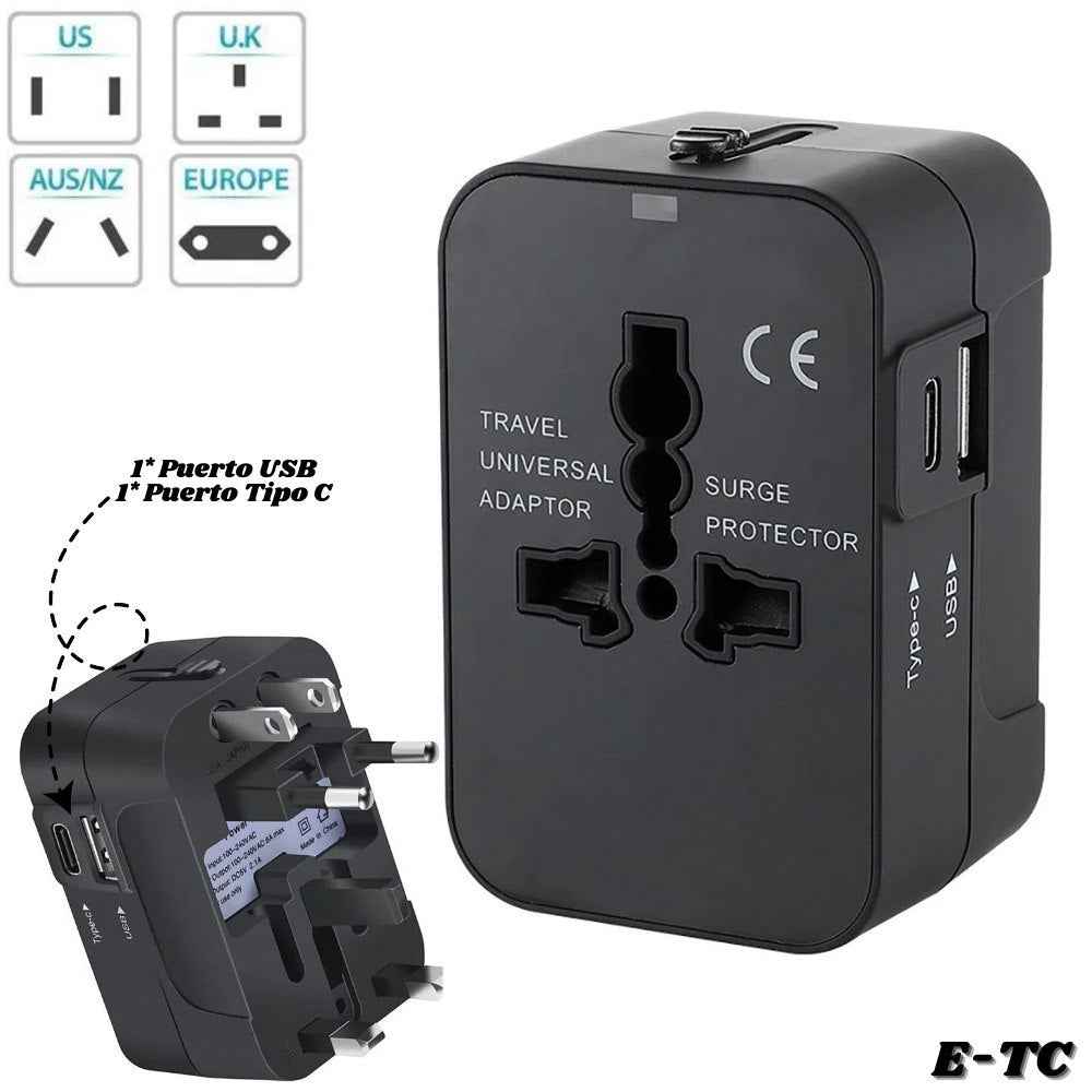 Adaptador Viajero Convertidor Universal