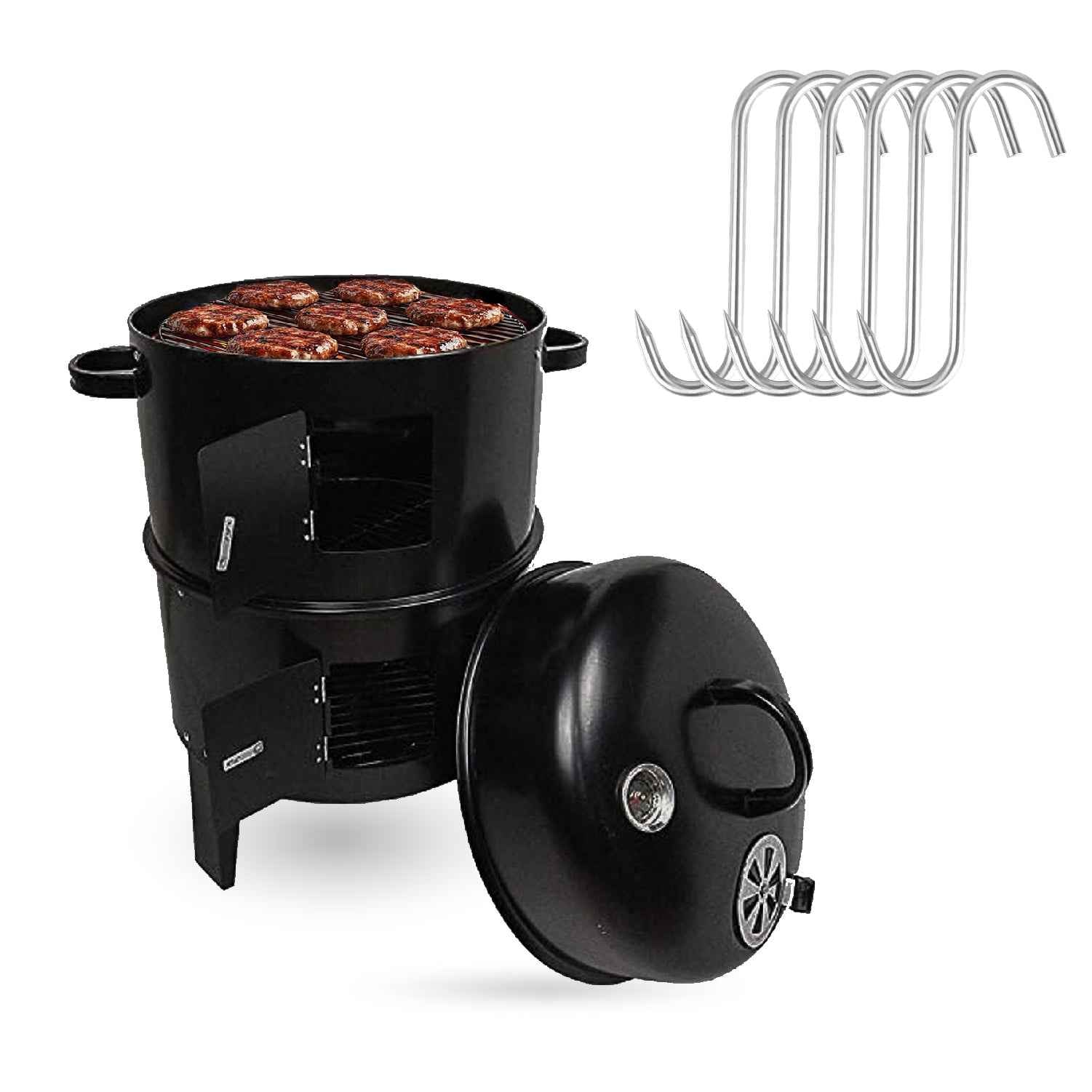 Barril Ahumador 3 En 1 Asador Con Gancho