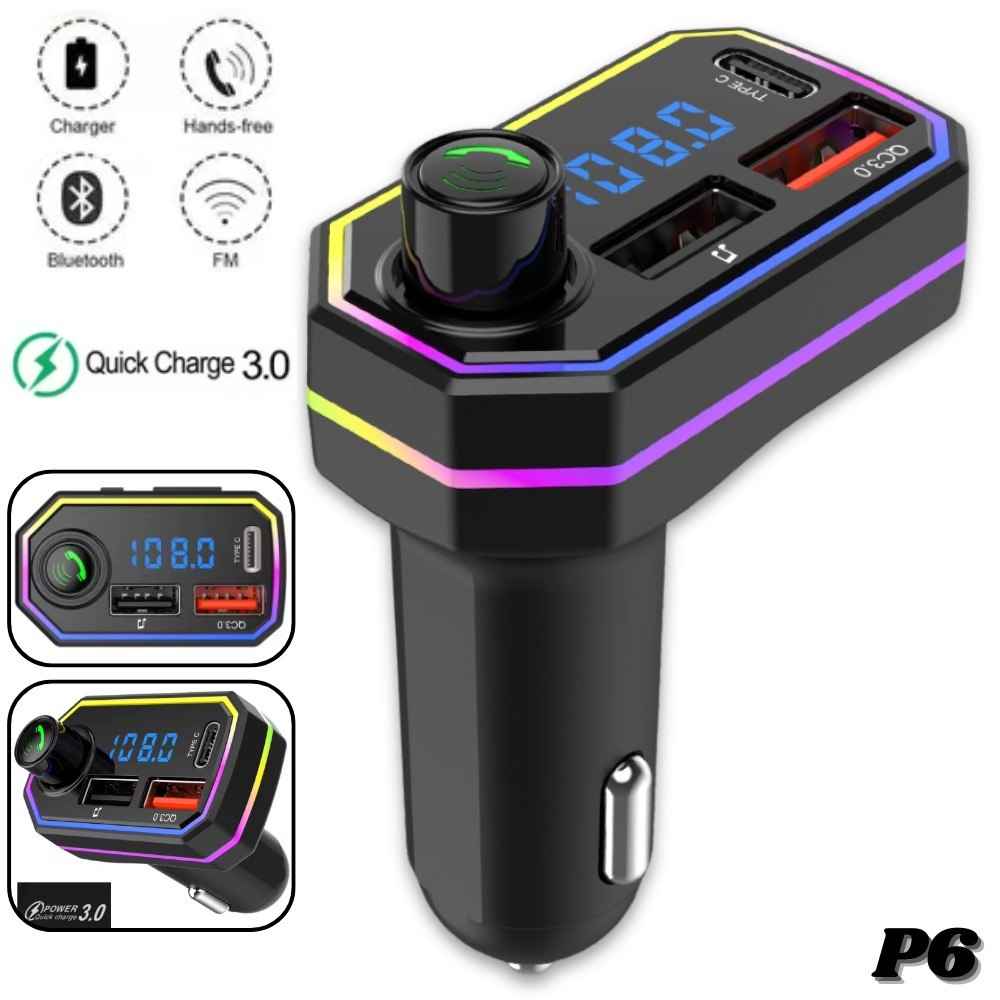Adaptador Car Bluetooth Mp3 P6 3.0A